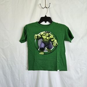 Marvel Kids Boys Green Hulk Avengers Short Sleeve‎ Cotton Graphic Tee Medium 8